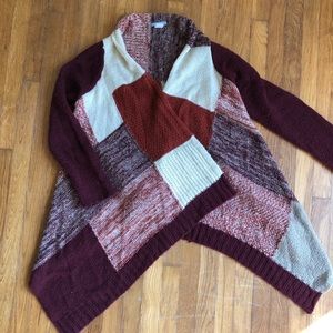 Burgundy patch Cardigan